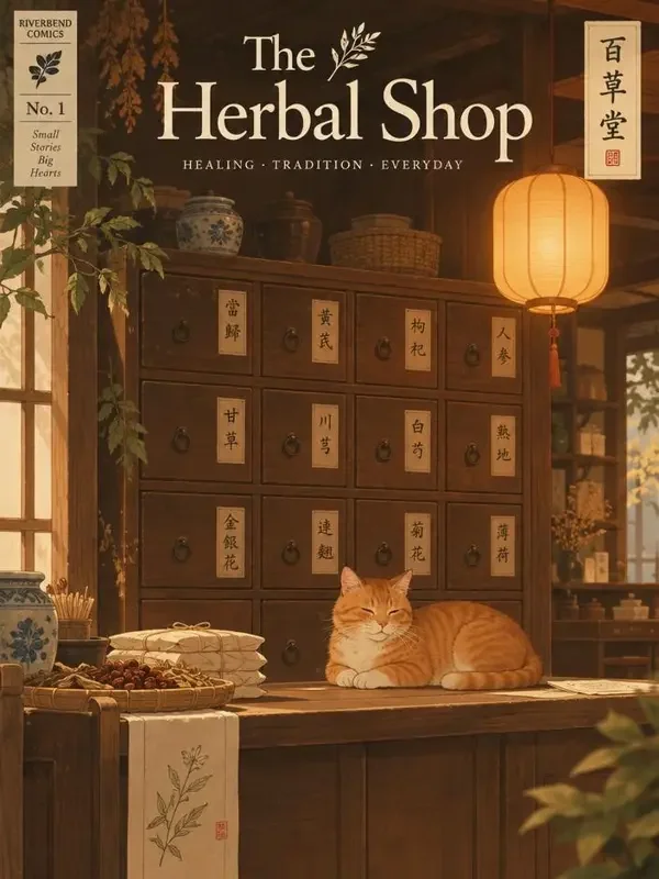 四季药铺的猫 - 民间奇谈 四季药铺的猫封面缩略插画,民间奇谈题材